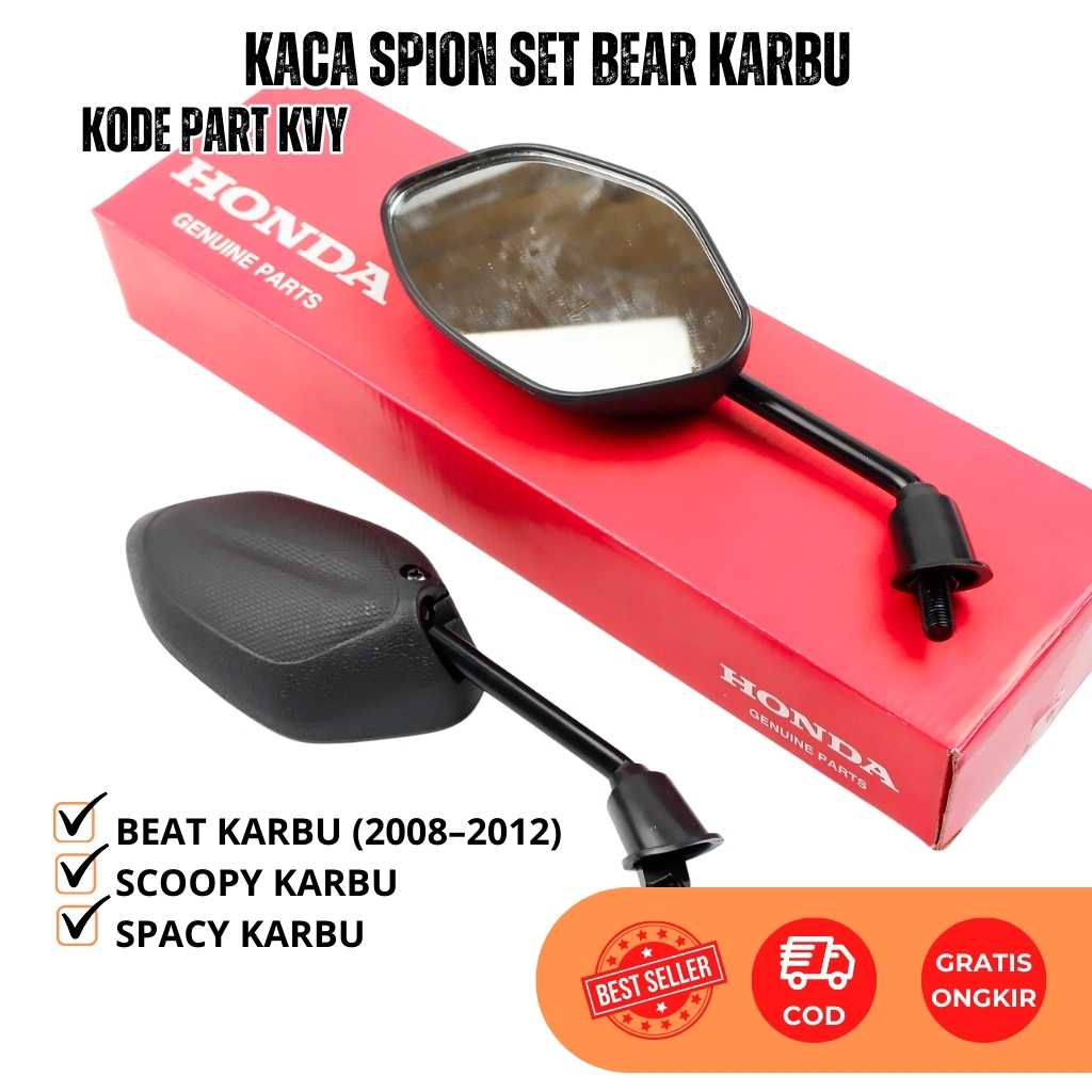 Kaca Spion Honda Beat Karbu - Vario - Scoopy - Spion Set Kanan Kiri Honda Beat Fi Karbu - Vario 110 
