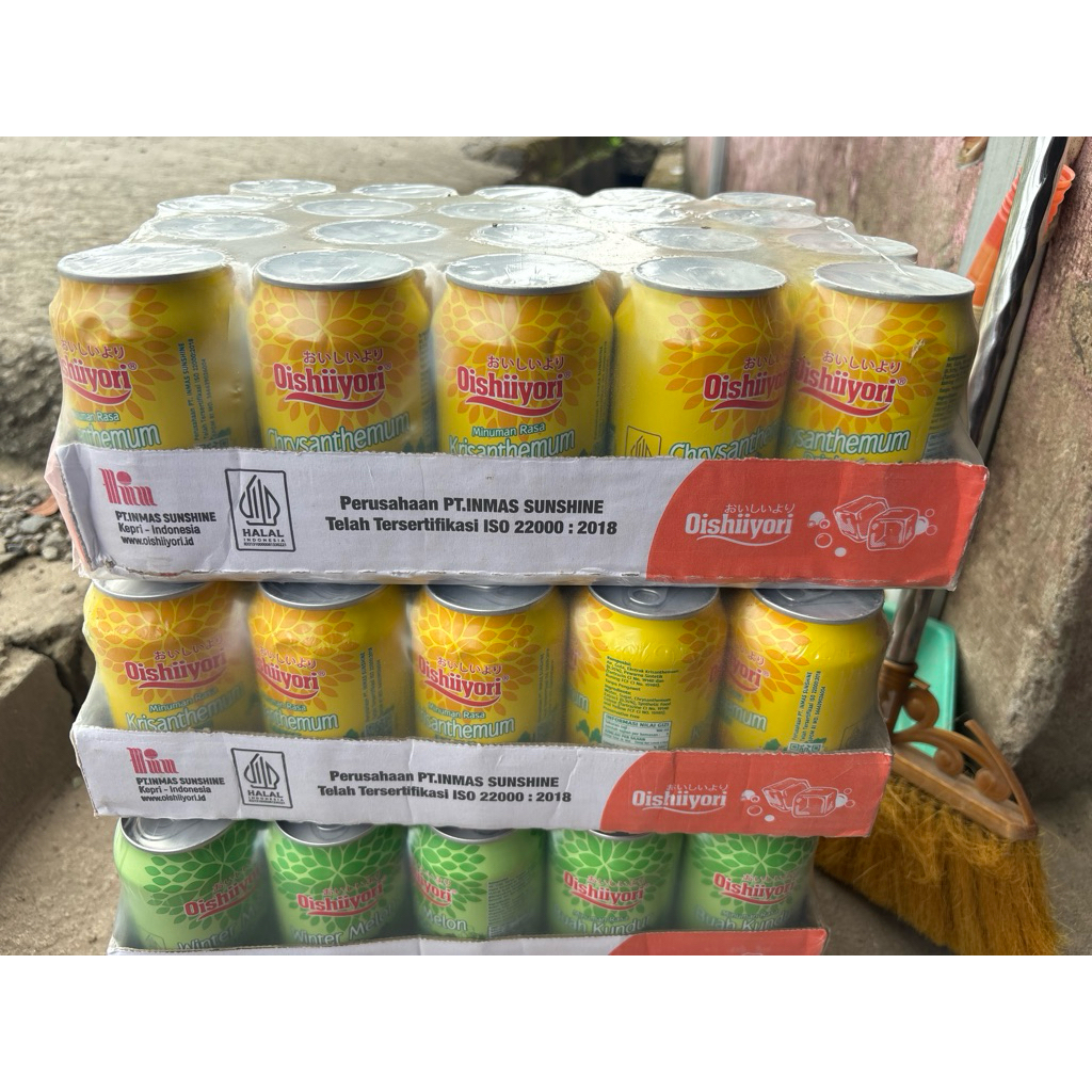 OISHIIYORI MINUMAN KALENG TEH BUNGA ISI 20kgl