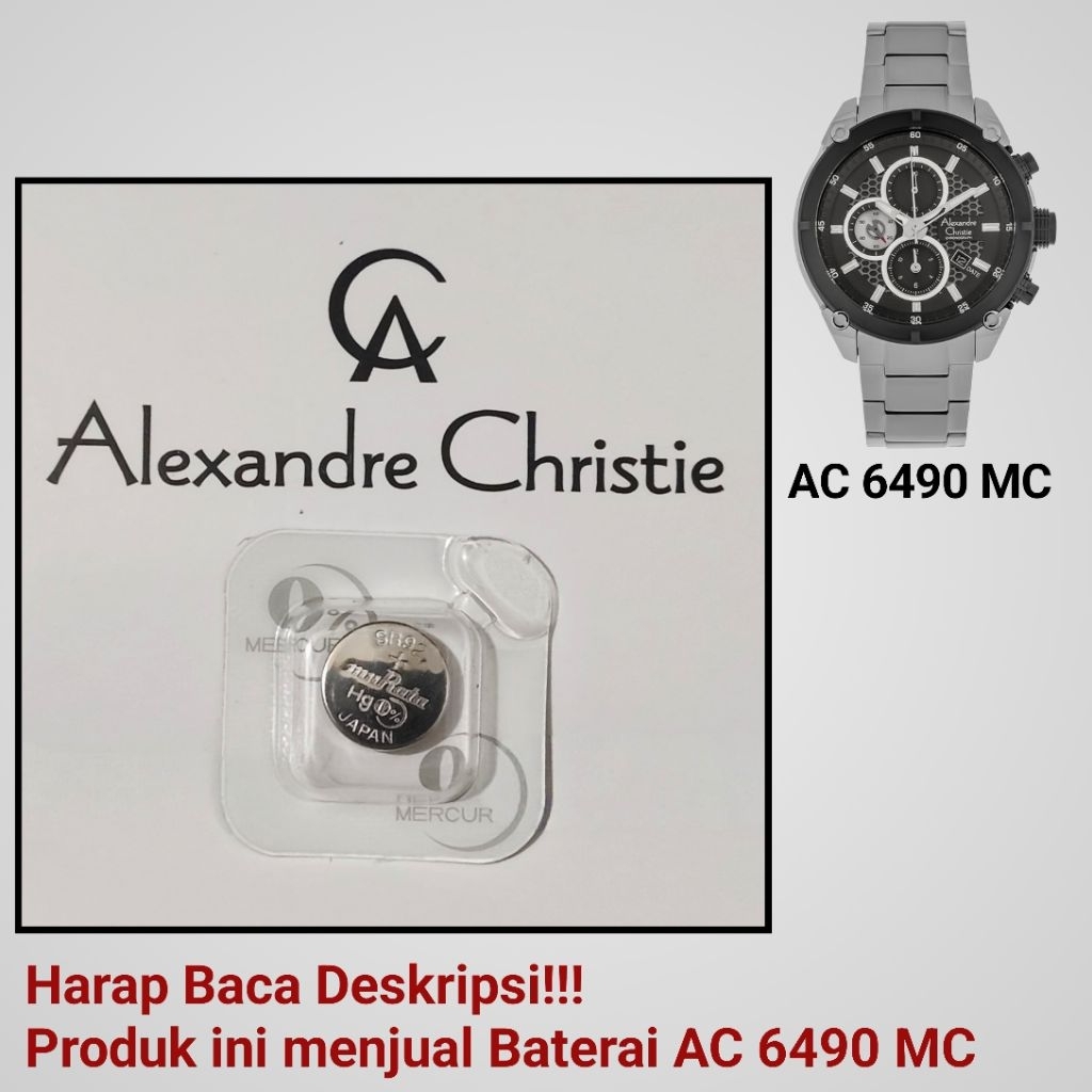 Baterai Jam Tangan Alexandre Christie AC 6490 MC