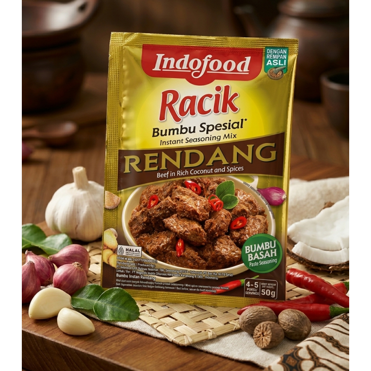Indofood Bumbu Racik Spesial Rendang / Opor Ayam / Rawon – Bumbu Masak Praktis / Indofood Racik Bumb