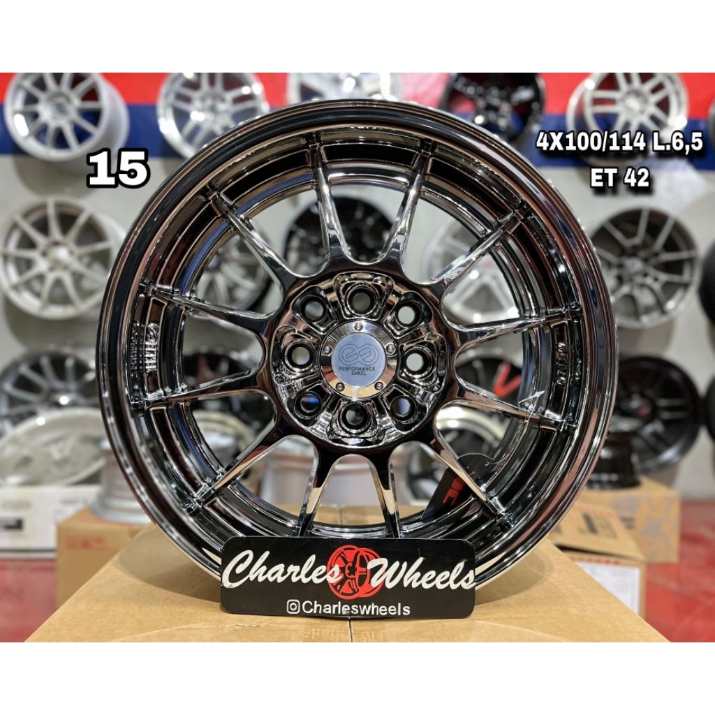 VELG ENKEI SPIDER RING 15 BLACKCHROME