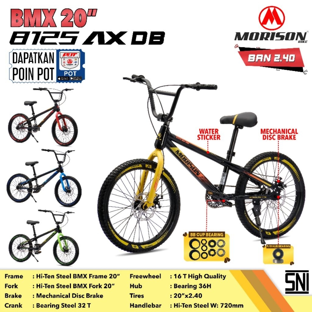 SEPEDA BMX MORISON UKURAN 20. (8125 AX DB).