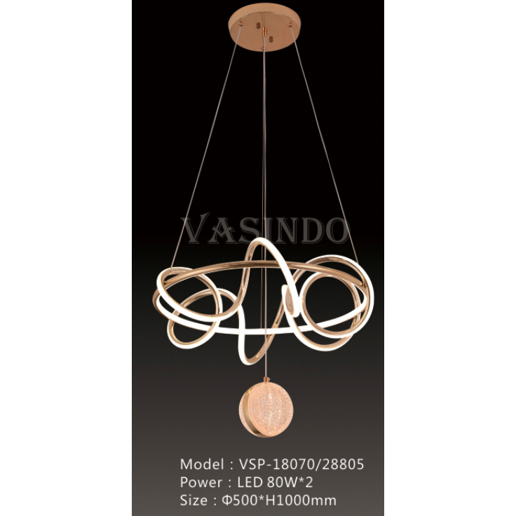 Lampu Gantung Modern Lampu Hias Gold 18070/28805