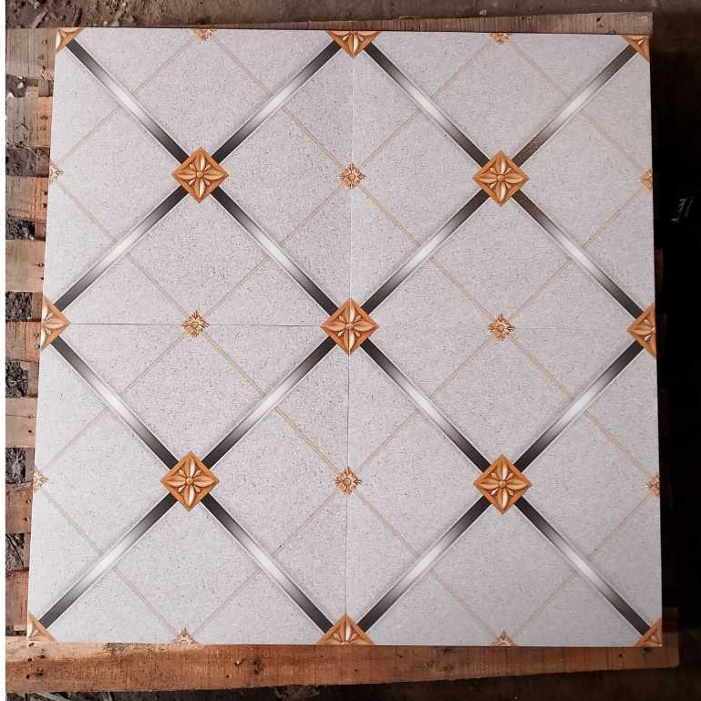 KERAMIK KASAR 50X50 CUTTING ELMO GLADIATOR NERO DAN GREY KW A KERAMIK 50X50 MATT KERAMIK 50X50 MOTIF