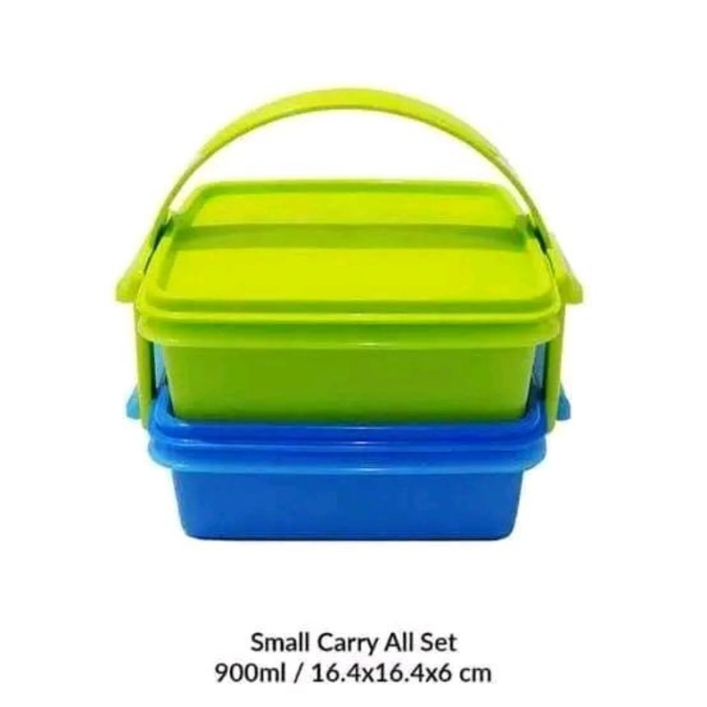 Tupperware small carry all set 900ml rantang 2 susun warna pink