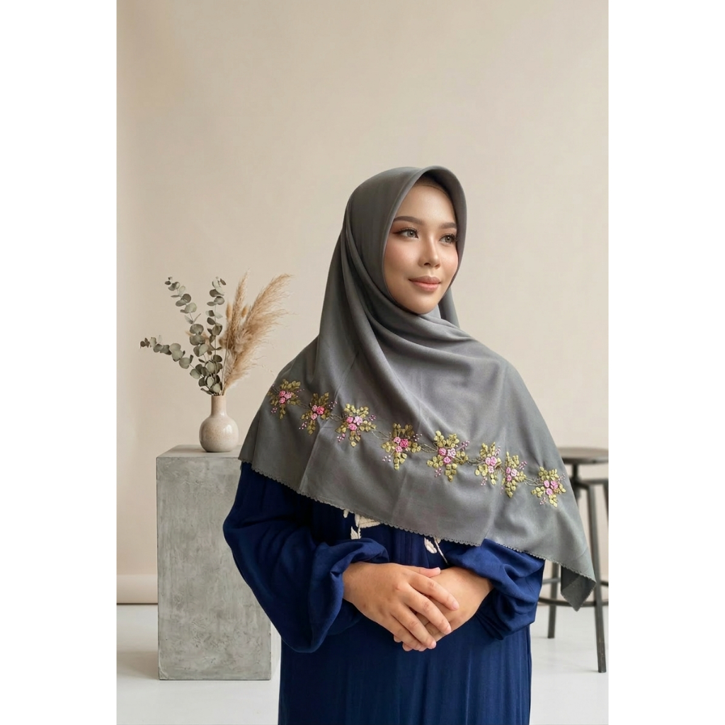 Almira Handmade Hijab Sulam Jumbo