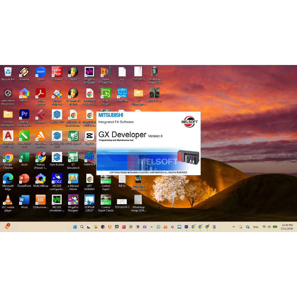 GX DEVELOPER SOFTWARE PROGRMING PLC MITSUBISHI