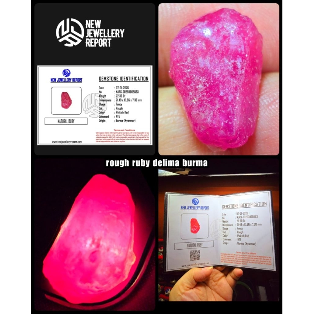 asli 100% bongkahan Ruby delima Burma star myanmar