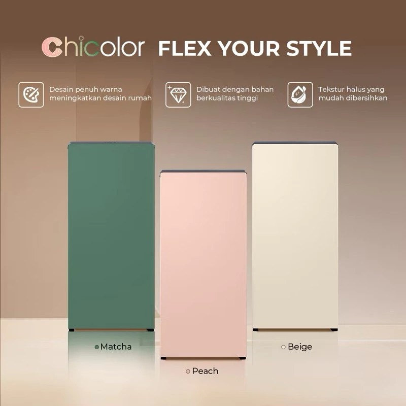 Aqua Kulkas 1 Pintu Chicolor [145 Liter] AQR D185 (MBE) / AQR D185 (MME) / AQR D185 (MPE) Garansi