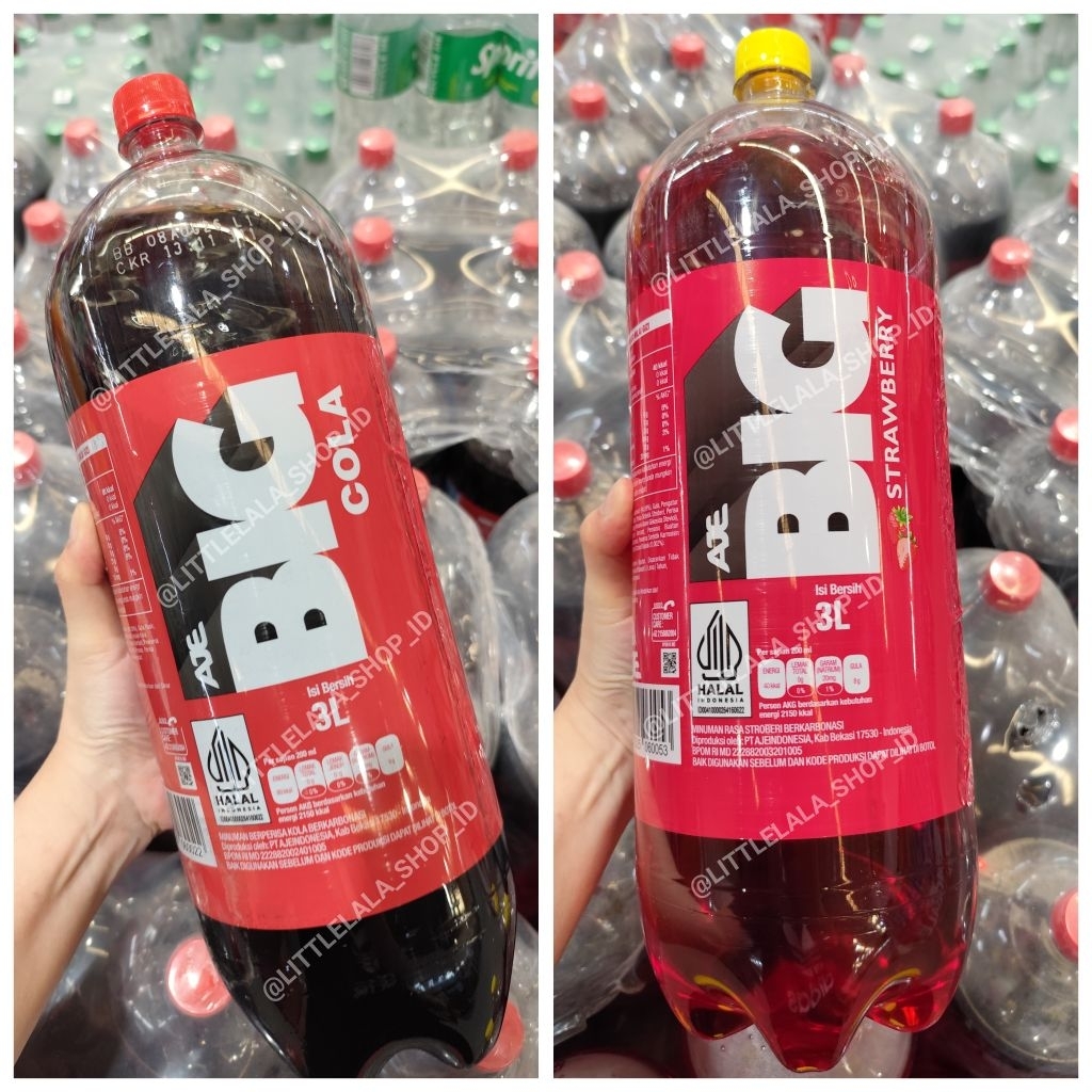 BIG COLA / BIG STRAWBERRY 3L  KHUSUS PEGIRIMAN INSTAN / Minuman Soda Besar 3 Liter Murah | Cocok unt
