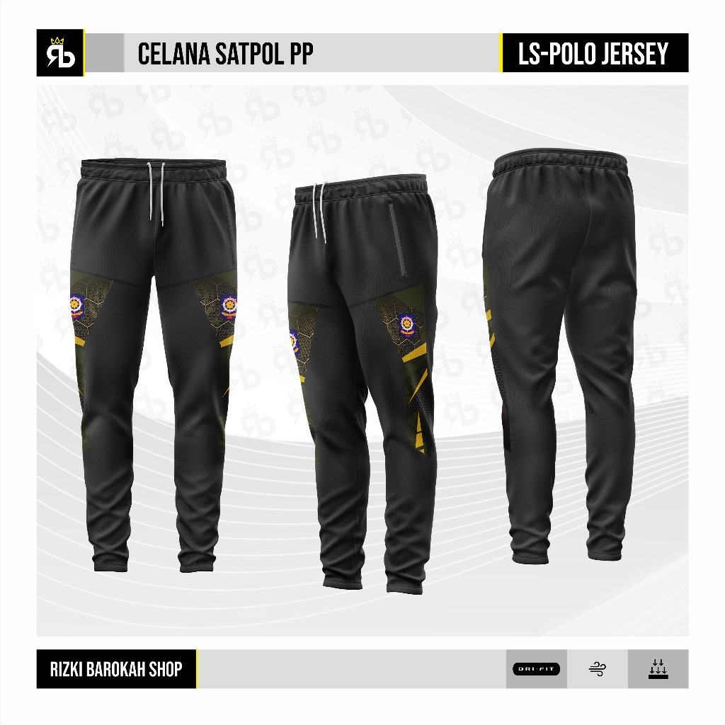 Rizqi Barokah Shop Celana Training SATPOL PP Unisex Diadora & Polyester Nyaman Modern