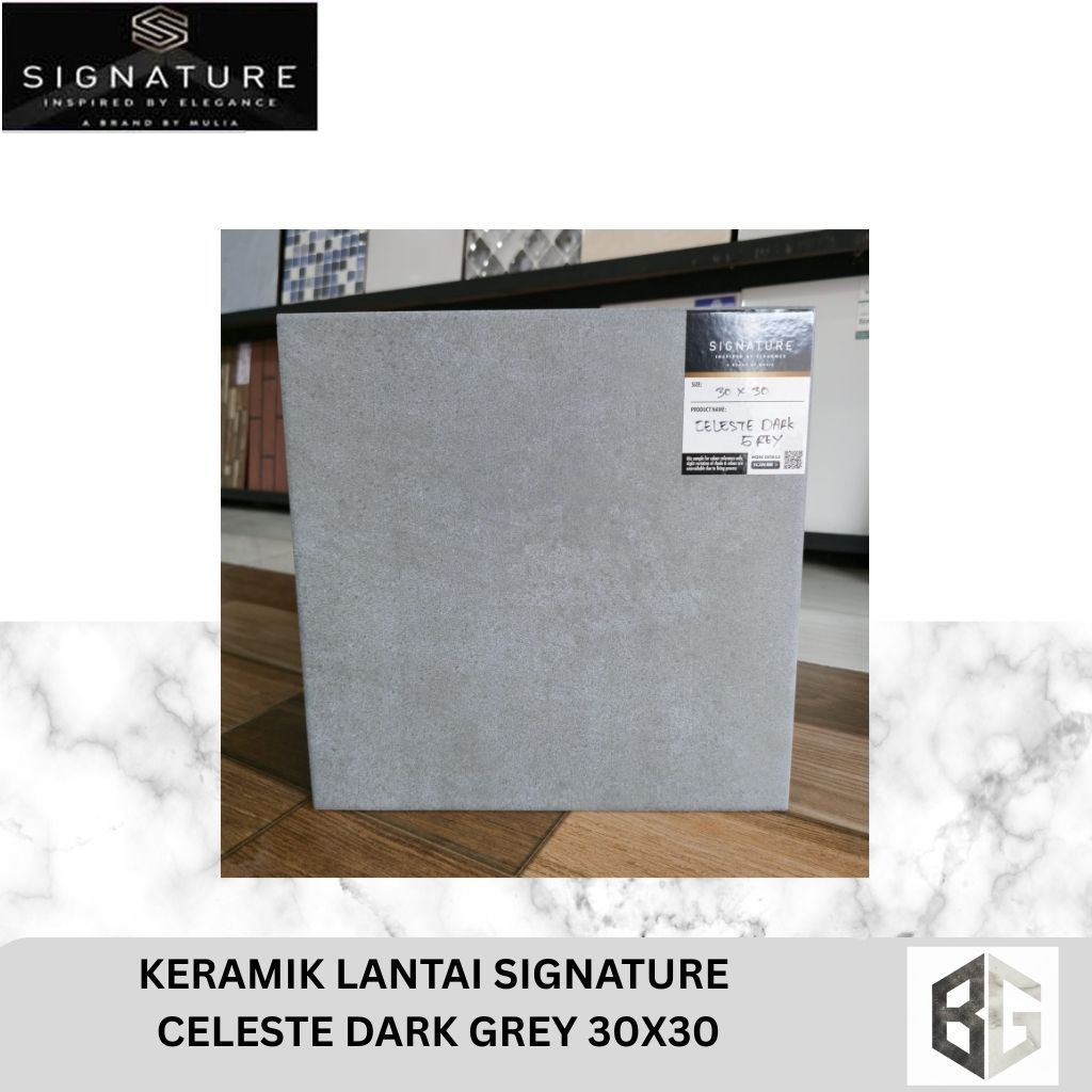KERAMIK LANTAI SIGNATURE Celeste Dark Grey 30x30