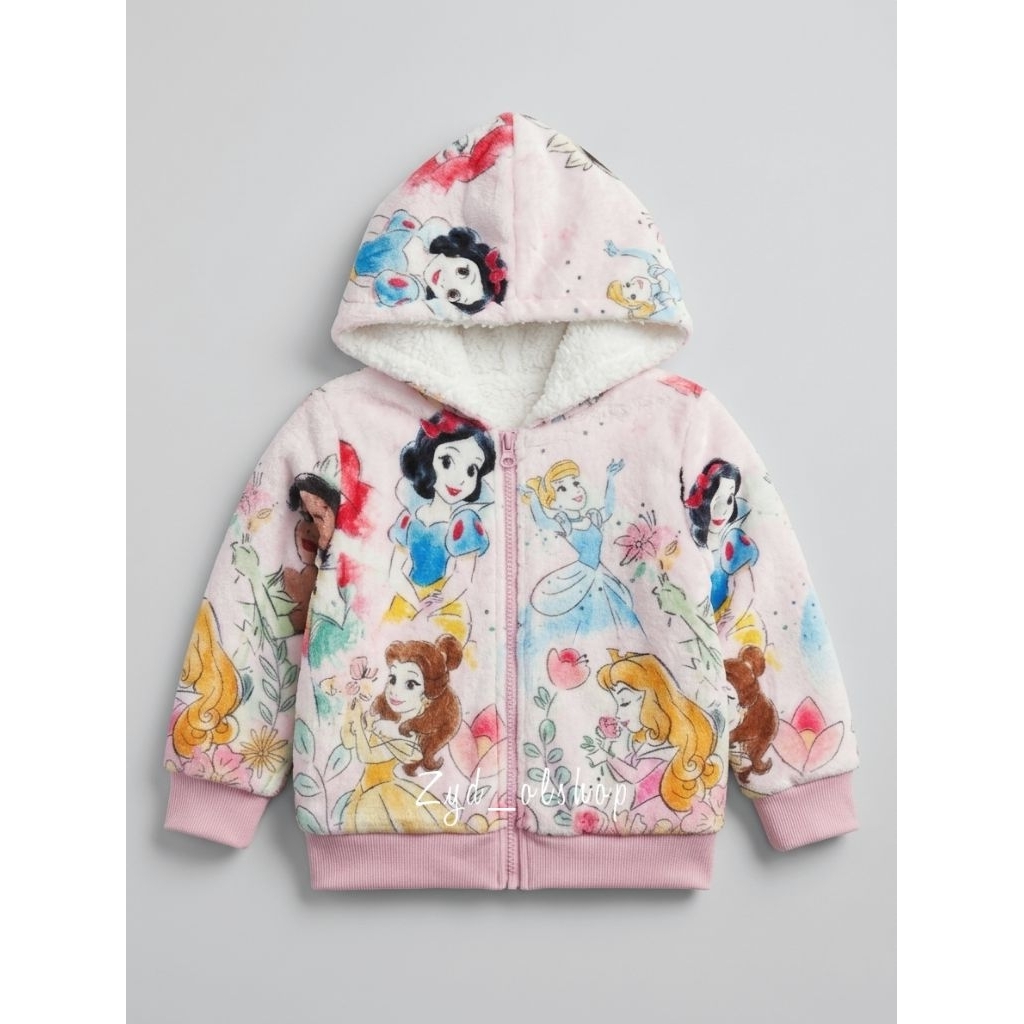 Disney Princess Sherpa-Lined Winter Jacket | Jaket Tebal Disney Princess Anak Perempuan