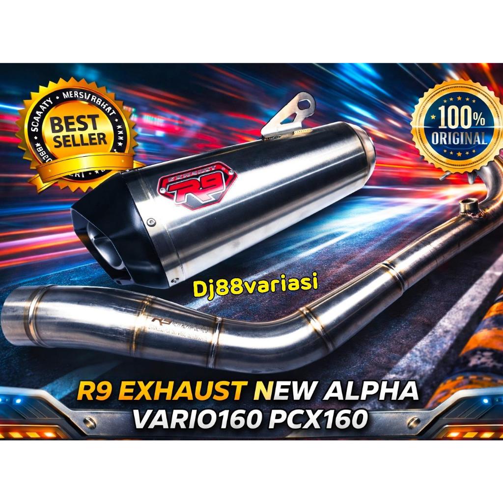 Knalpot R9 alpha vario160 pcx160 vario 160 pcx 160 full system ngebass joss