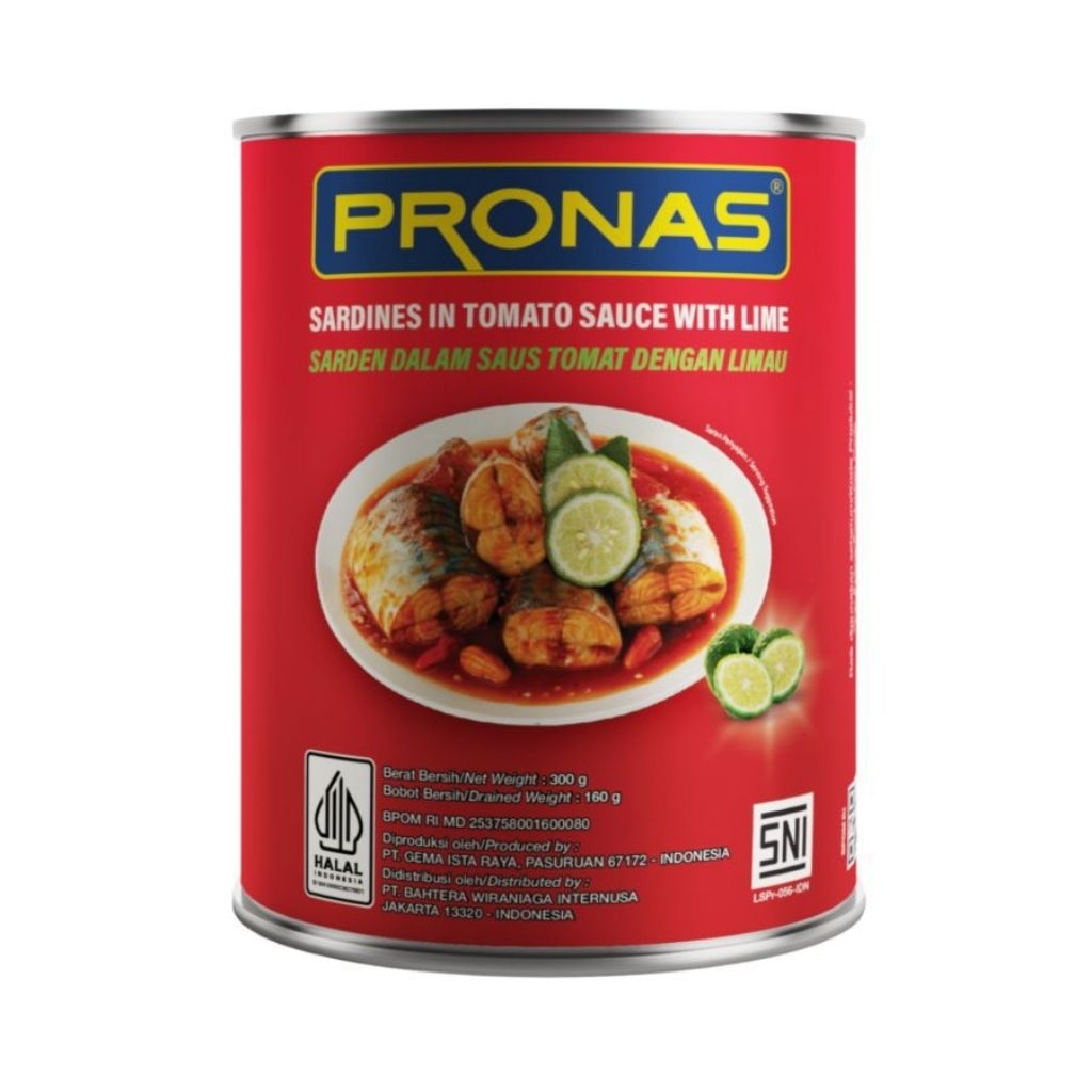 Pronas Sarden Tomat Limau 24 X 300g Dus /Sarden Pronas Tomat Limau 300g Dus /Sarden pronas tomat lim