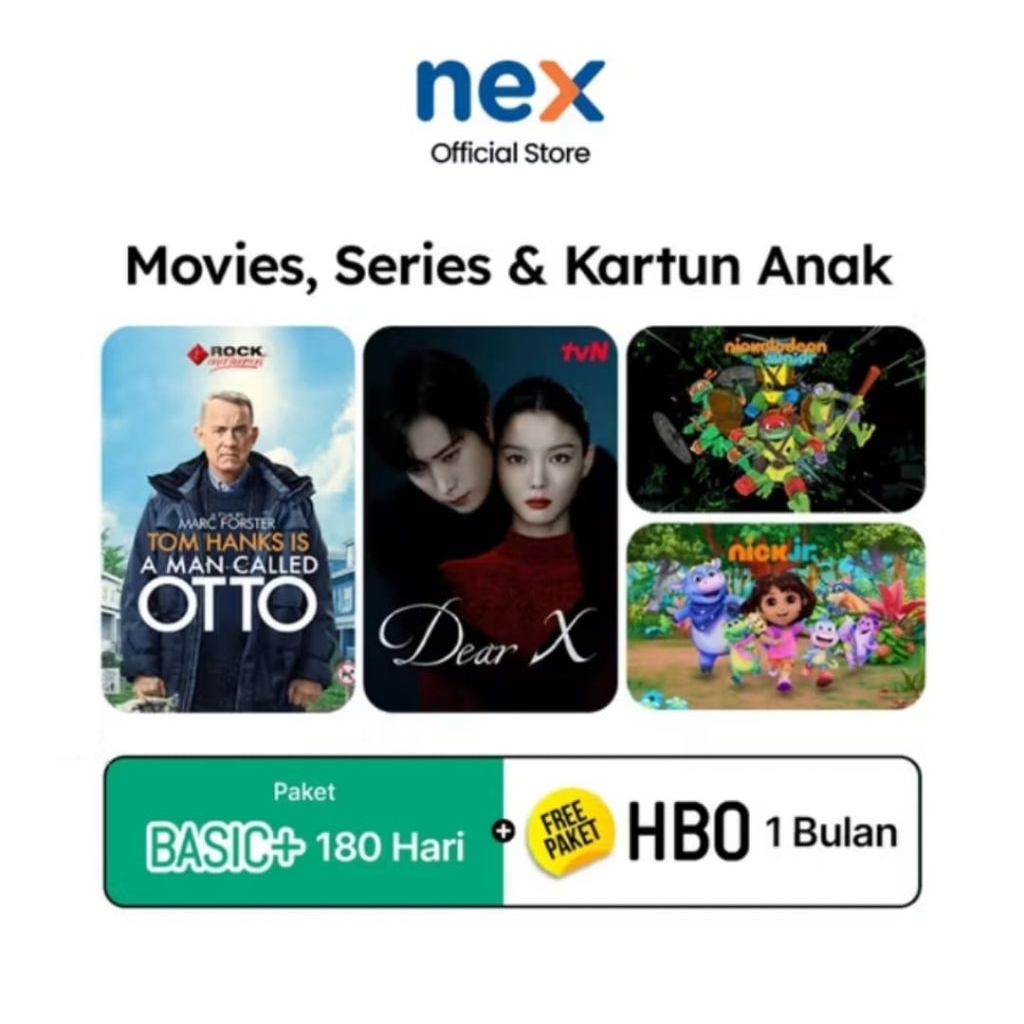 Voucher Paket Basic+ Paket Basic 180 Hari Nex parabola Matrix Garuda 1006