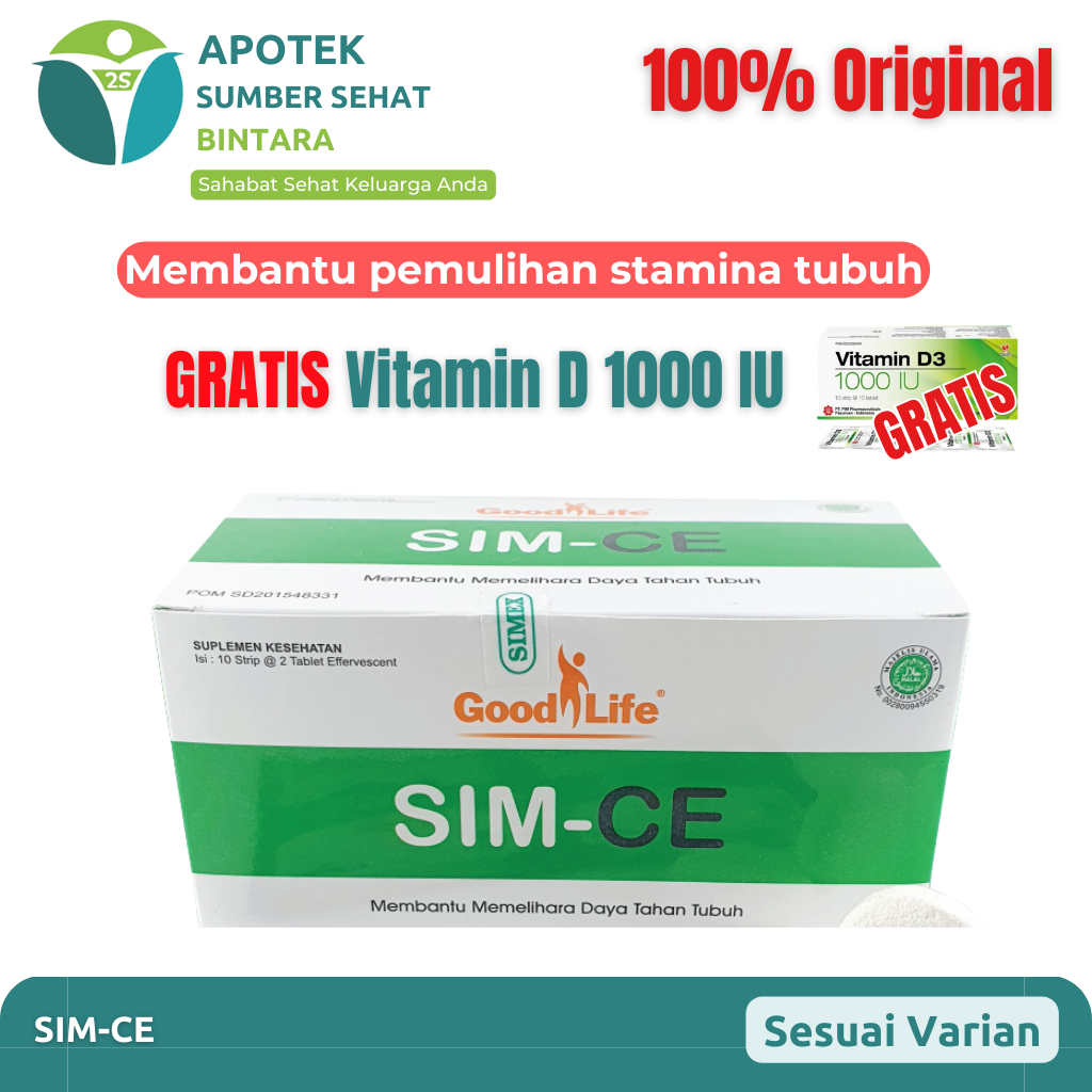 [1 Box] Good Life Sim--Ce Tablet Effervescent - Vitamin Daya Tahan Tubuh