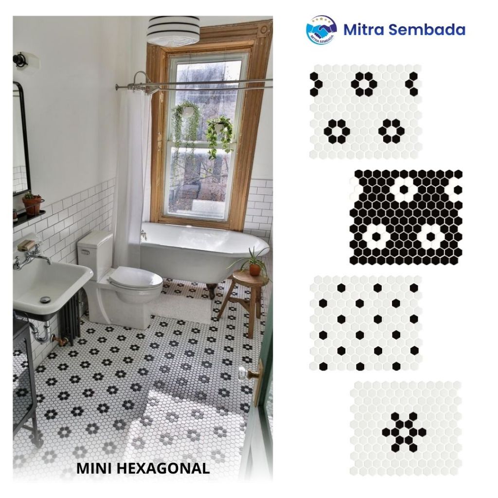 Keramik Lantai Dinding Backsplash Kamar Mandi Dapur Wall Decorration Mozaik Mosaic Singres Type Mini