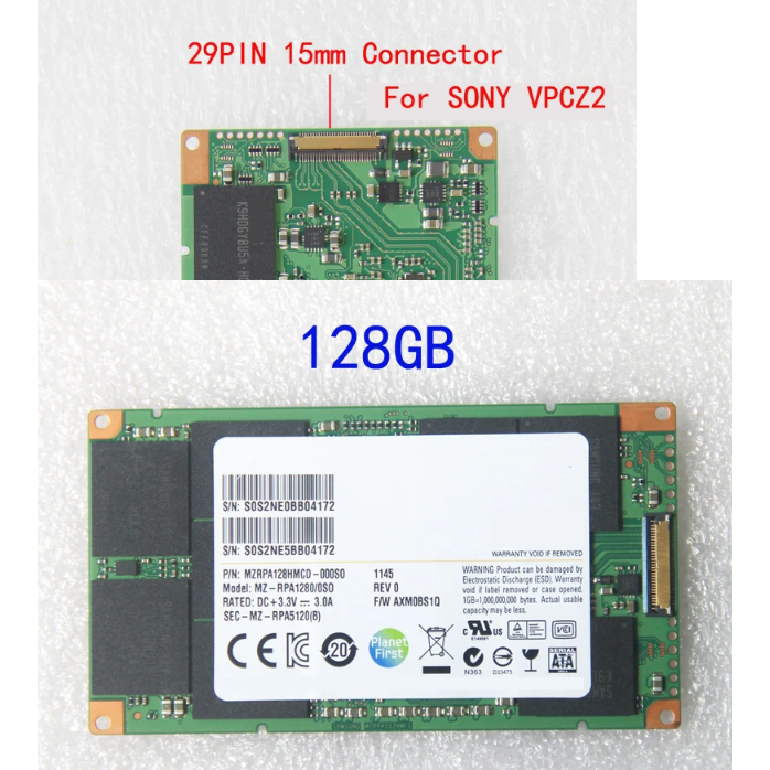 PROMO 128Gb LIF MLC Solid State Drive MZ-RPA1280/0SO MZ-RPC256T/0SO SSD For SONY vaio VPCZ2 VPCZ21 V