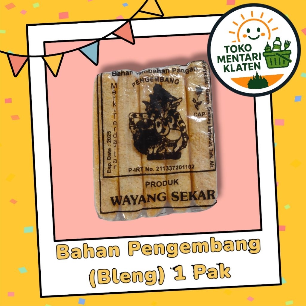 Bleng Wayang Sekar Bahan Pengembang Kerupuk / Gendar | Isi 5 Pcs | Bleng Masak Asli