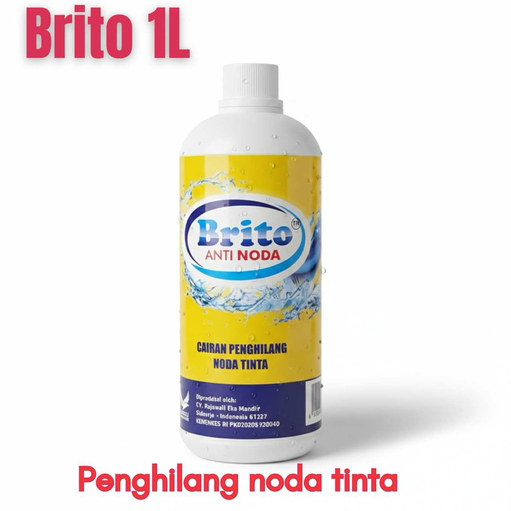 Brito Penghilang Noda Tinta 1Liter-Penghilang Dan Pembersih Noda Tinta Pakaian