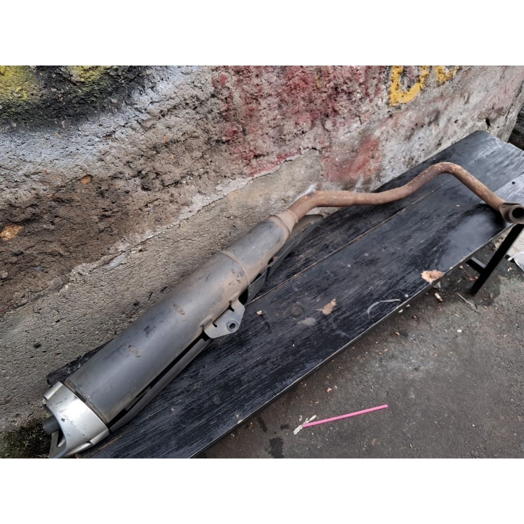 Knalpot mx King 150 jupiter mx King original ori copotan standar fullsystem fullset tinggal pasang a