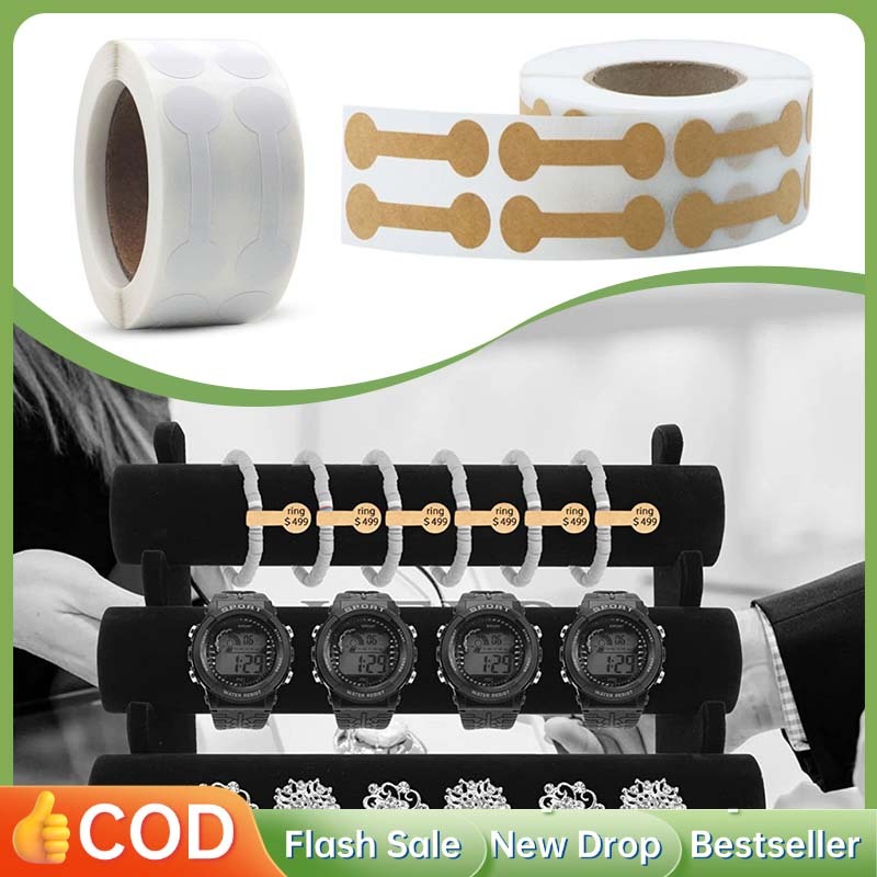 500 Pcs/roll Label Kertas Perhiasan Price Tag Label Perhiasan Label Harga Cincin Dan Kalung Label Pe