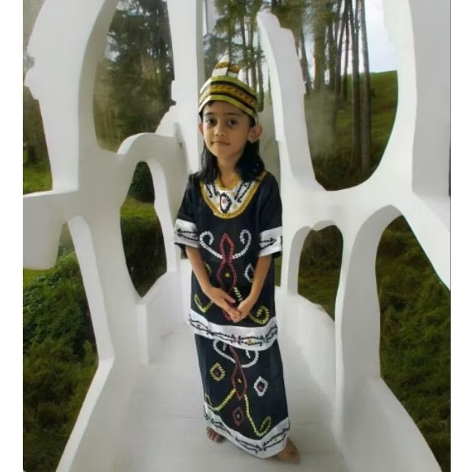 Baju Adat Kalimantan Tengah Anak Perempuan / Baju Adat Kalteng Anak Perempuan / Baju Adat Kalimantan