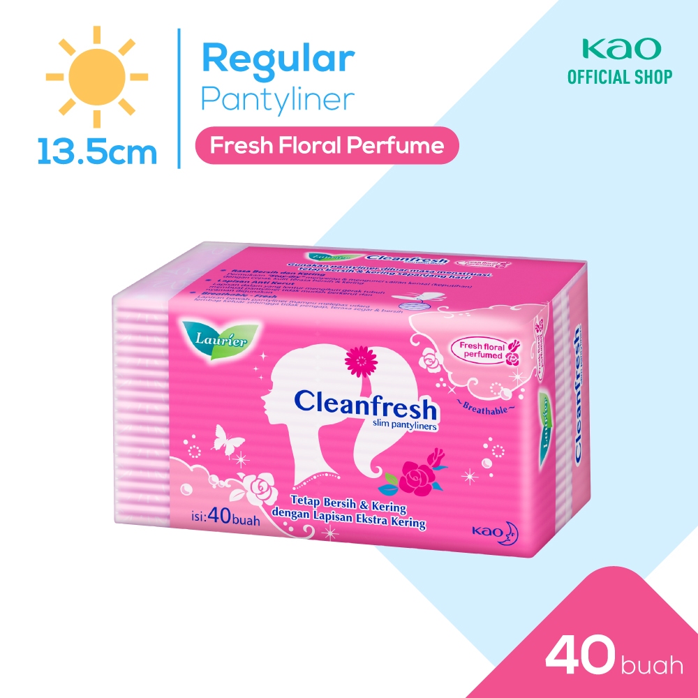 Laurier Cleanfresh Pantyliner Keputihan Breathable Fresh Floral Perfumed -Tetap Bersih & Ekstra Keri