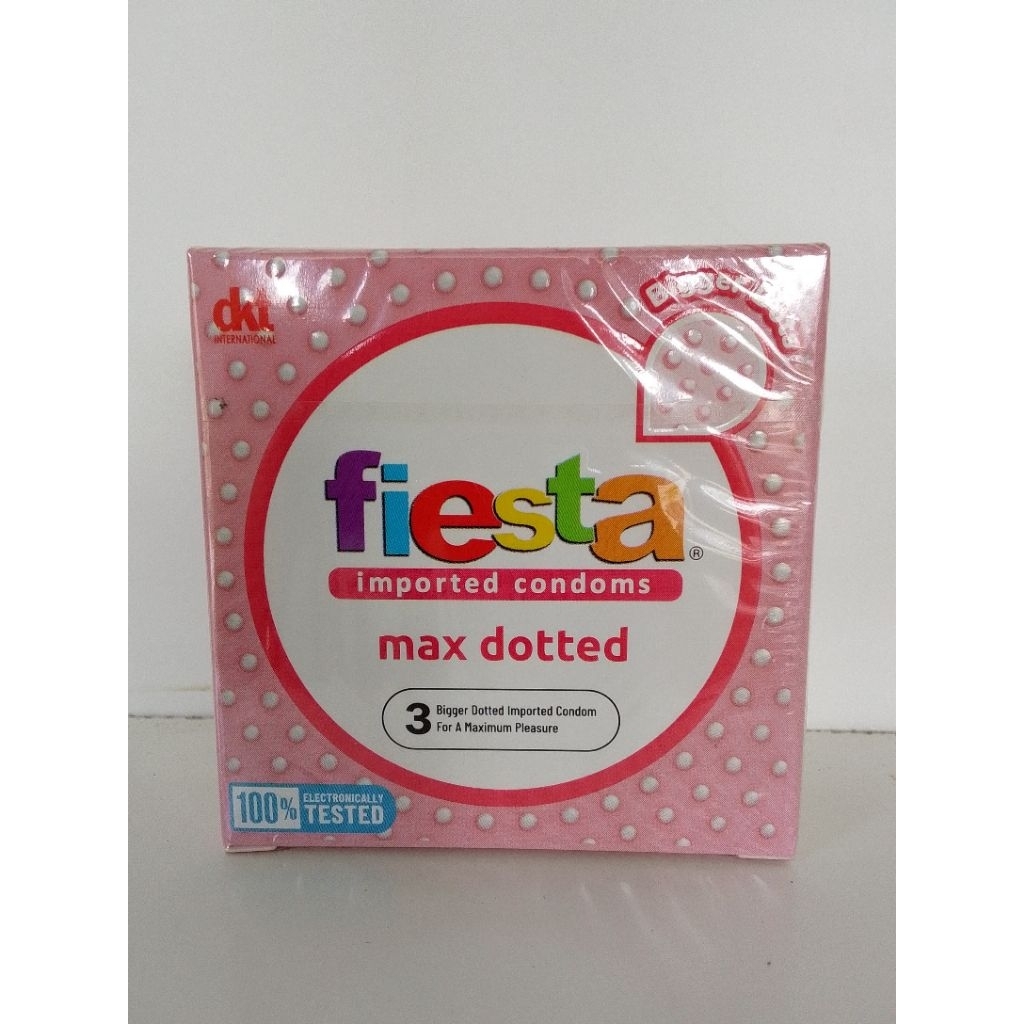 Kondom Fiesta Max Dotted  - Tekstur Bergerigi, Lubrikasi Optimal, Desain Ergonomis
