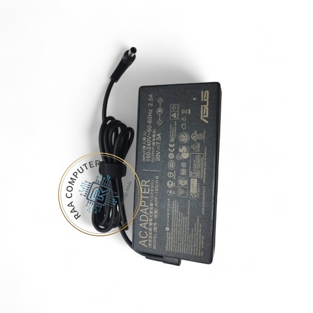Adaptor Charger Laptop Asus 20V 7.5A 150W 6.0mm x 3.7mm ,TUF ROG GAMING F15 FX506L FA506N FA506NF A1