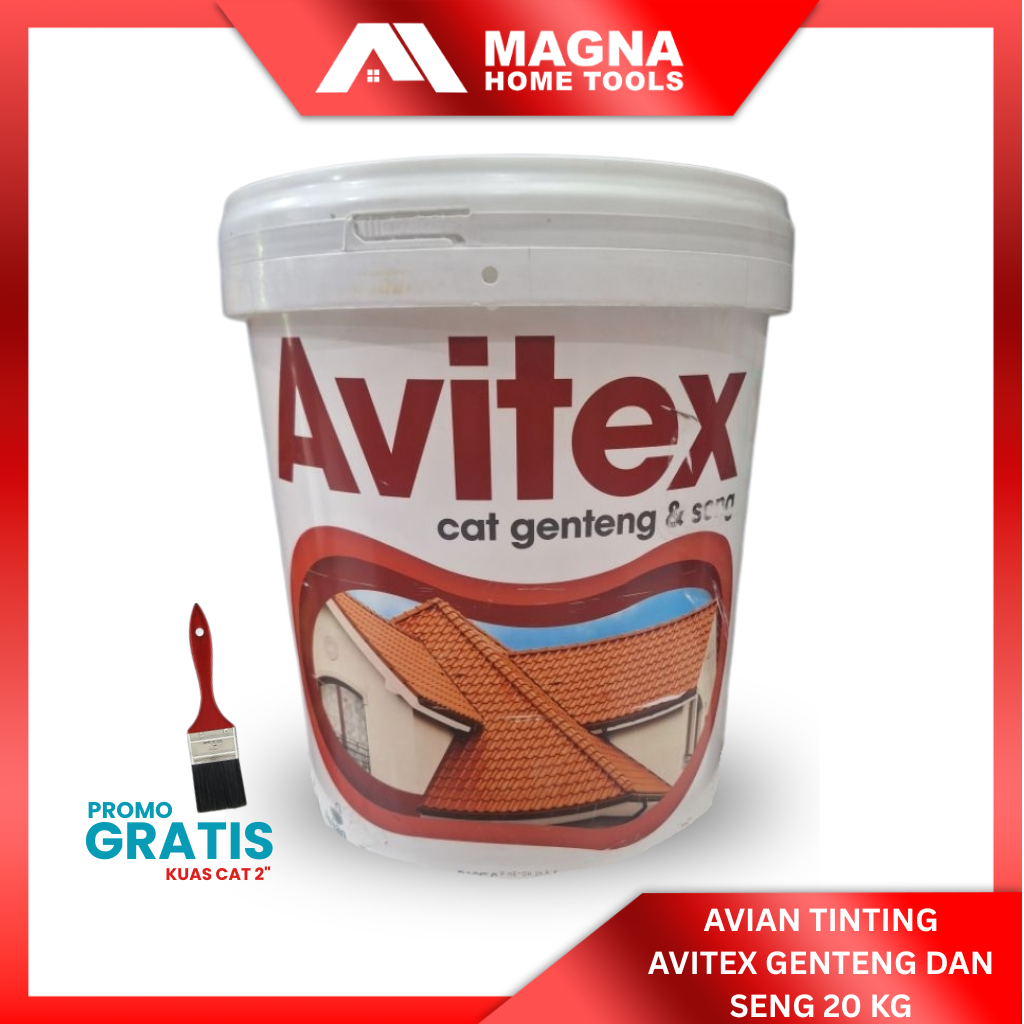 AVIAN | Avitex Cat Genteng & Seng 20 Kg Pail Tinting Cat Tembok Interior Eksterior