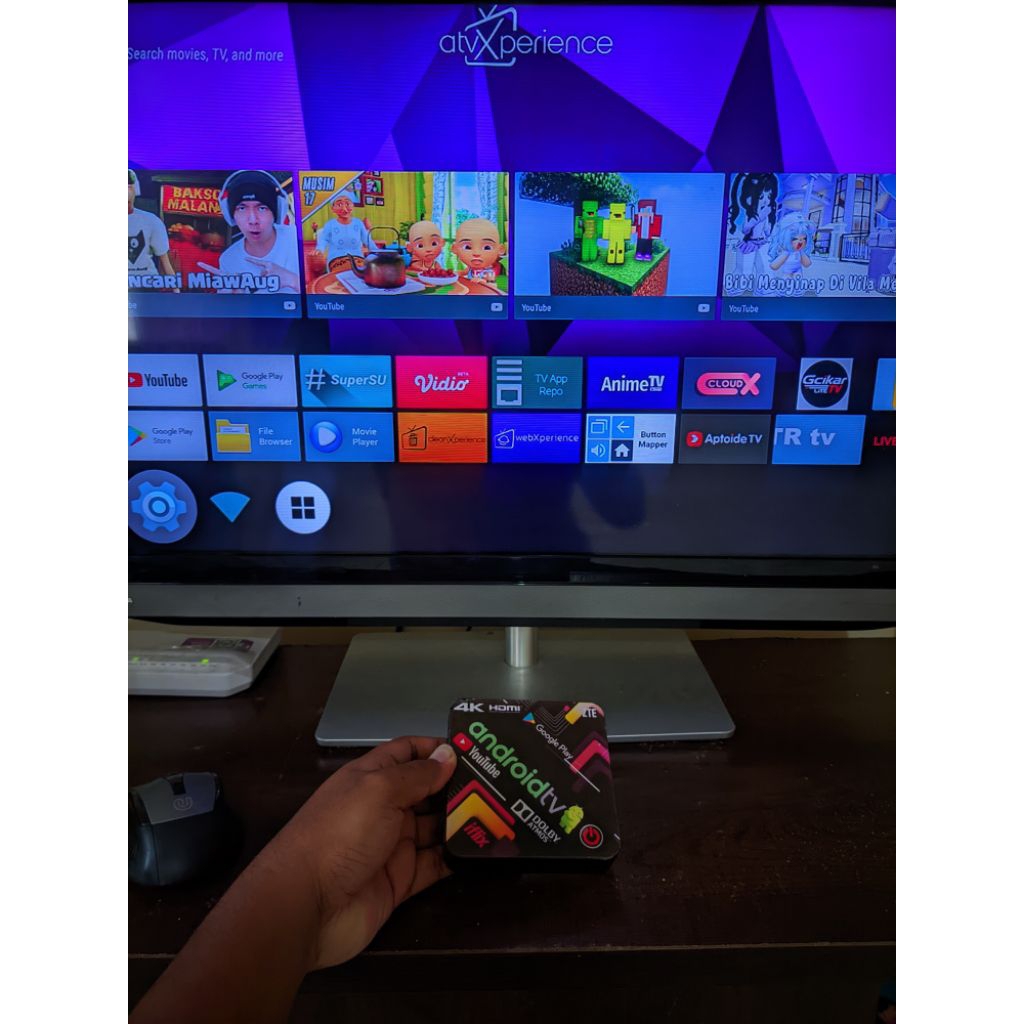 STB Android ram 2gb Android 9 bisa voice siap pakai