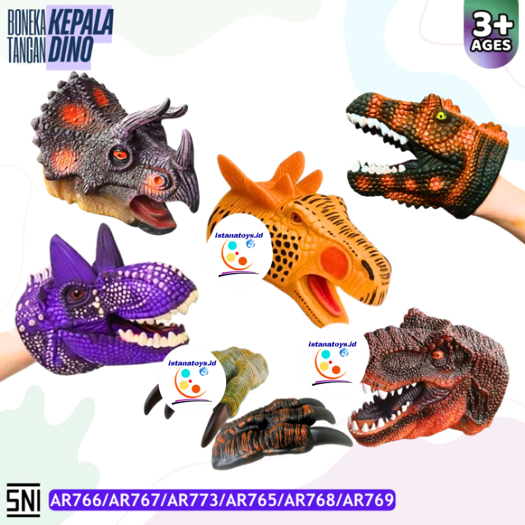 ID Mainan Boneka Tangan Kepala DINO AR766/767