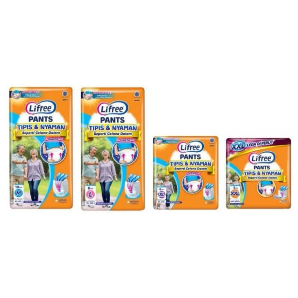 (POPOK DEWASA CELANA) LIFREE PANTS TIPIS & NYAMAN M10,L8,XL6