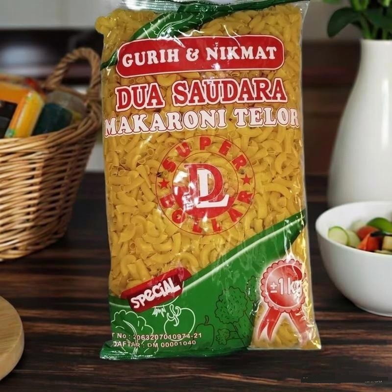 Makaroni 2 Saudara Makaroni Pipa Mentah 1Kg macaroni dua saudara