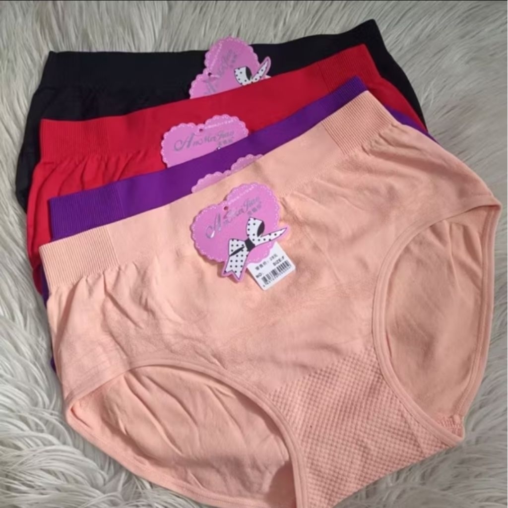 Celana Dalam Wanita An Mei Jiao Art 8047/ CD Bahan Rajut Stretch BB 65-80kg/ CD Wanita Import
