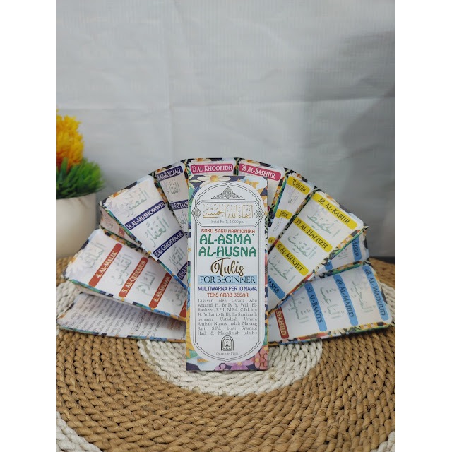 [5 pcs] Flash Card Lipat Menulis 99 Asmaul Husna Full Colour