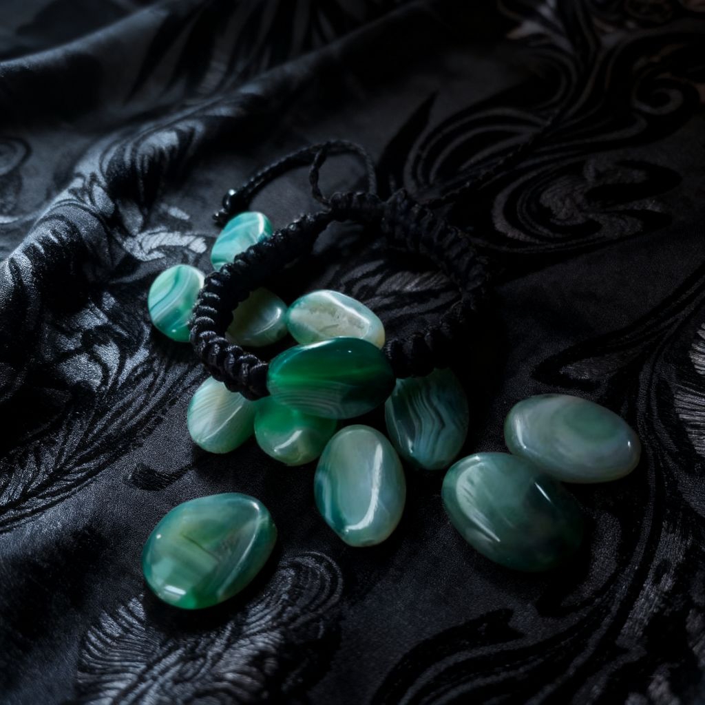 Gelang Macrame Batu Akik Sulaiman Hijau Terbaik