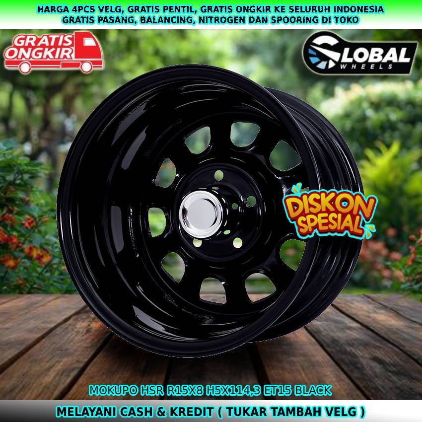 Velg daytona mokupo R15 untuk mobil Kuda| L300| Grandmax| Rush| Innov| dll velg hsr mokupo R15