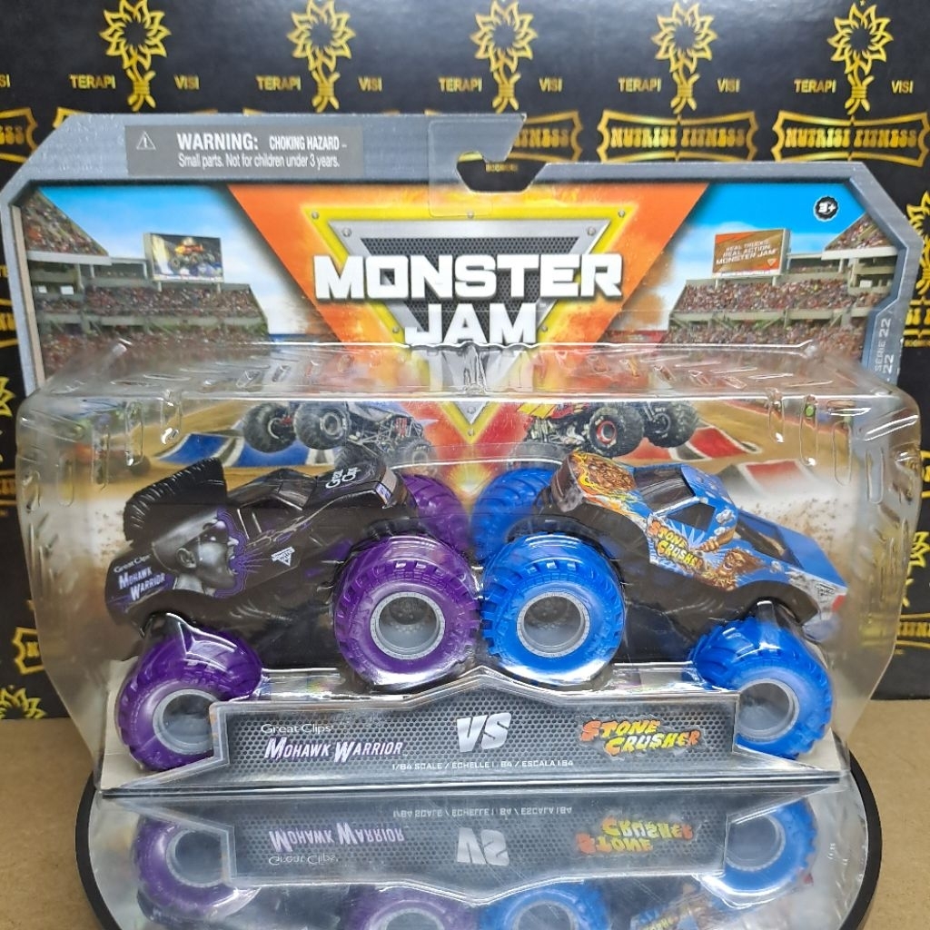 SPIN MASTER MONSTER JAM MOHAWK WARRIOR MONSTER JAM STONE CRUSHER MONSTER JAM 1:64 MONSTER JAM DOUBLE