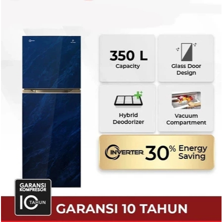 Polytron Kulkas 2 Pintu Belleza Big Liter Inverter 350 Liter PRM495MB | PRM 495MB | PRM495