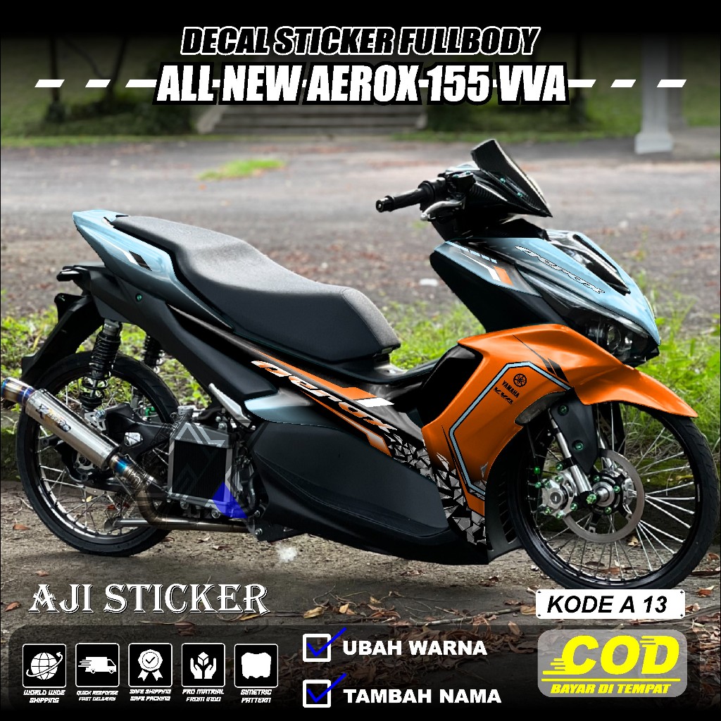 Sticker Decal Aerox 155 New Fullbody Variasi Sticker Motor Yamaha Aerox 155 New Motif Semi Original