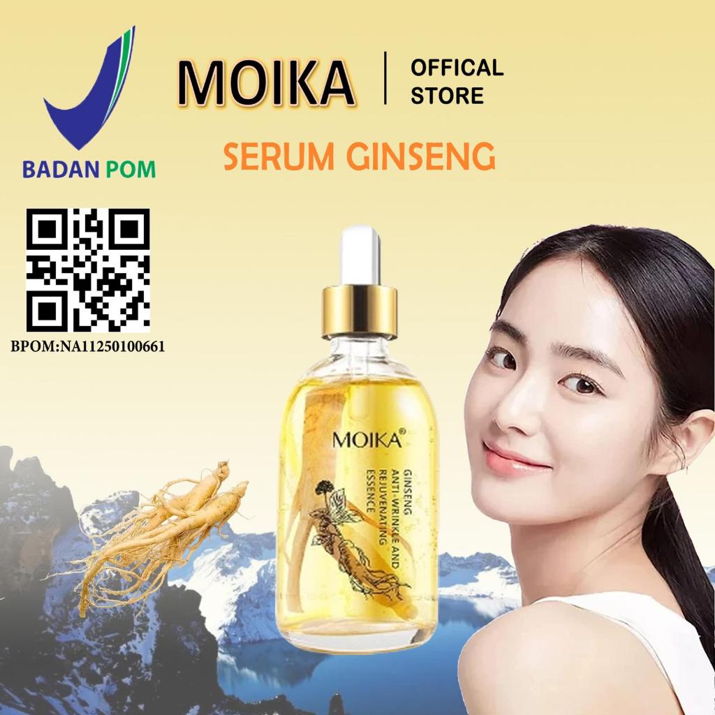 Moika Ginseng Esensi Wajah Anti Penuaan [COD&100% ASLI] Esensi Peptida Esensi Ginseng Kolagen Kulit 
