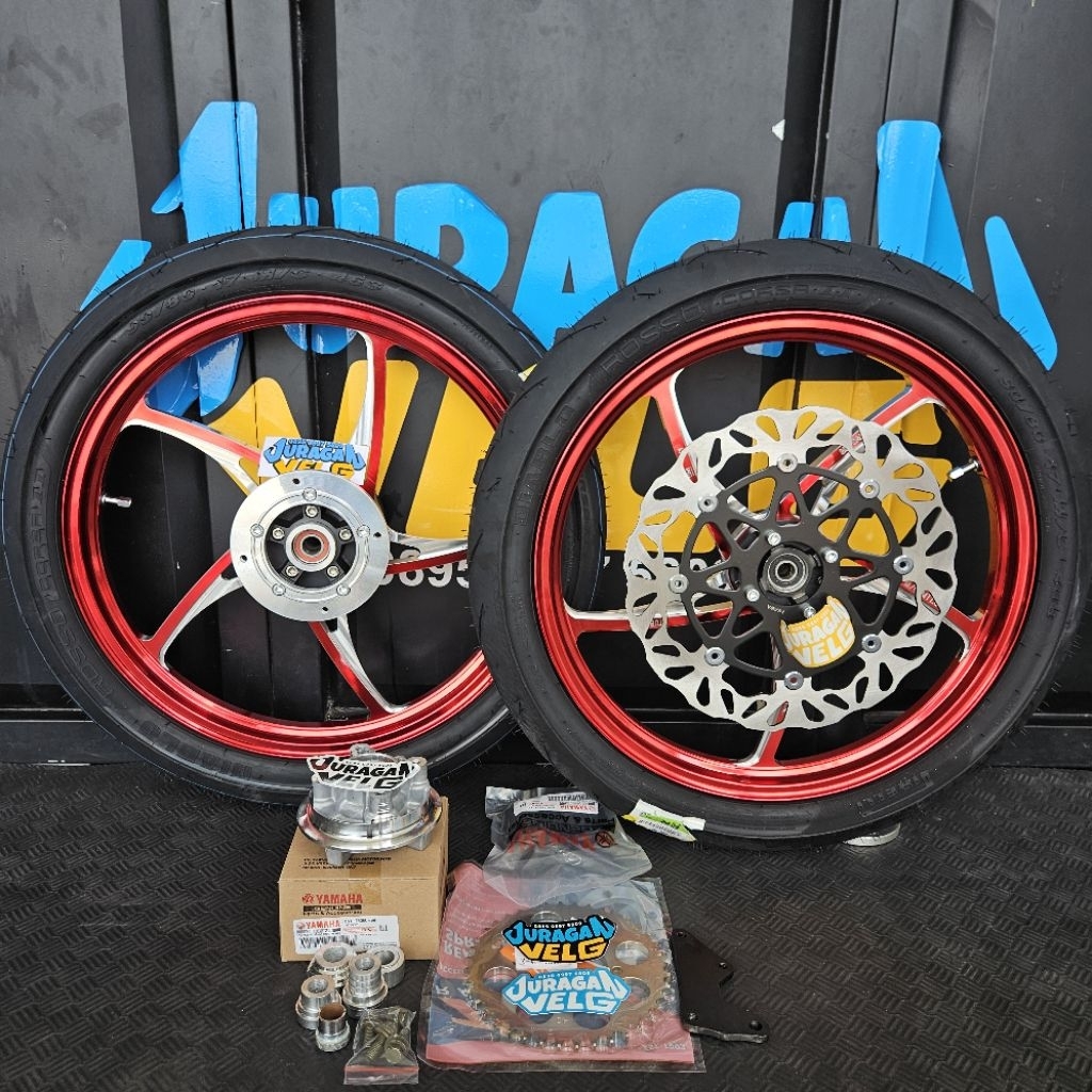 whelset velg MUTAKIN KZR openhub SET BAN untuk crf cbr klx dtracker ninja satria supra tiger r15 mt1