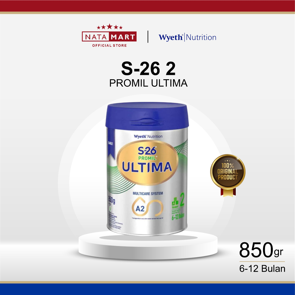 NATAMART - SUSU FORMULA PERTUMBUHAN ANAK S26 PROMIL GOLD ULTIMA 2 BAYI USIA 6-12 BULAN 850G / S-26 P