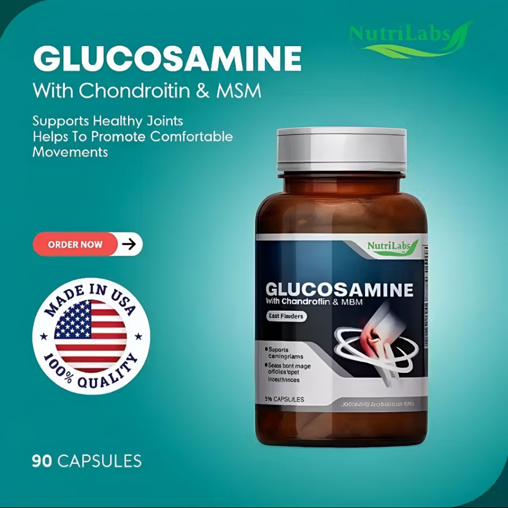 Nutrilabs Glucosamine Chondroitin & MSM - 90 CapsulesVitamin obat otot nyeri sendi (Original USA)