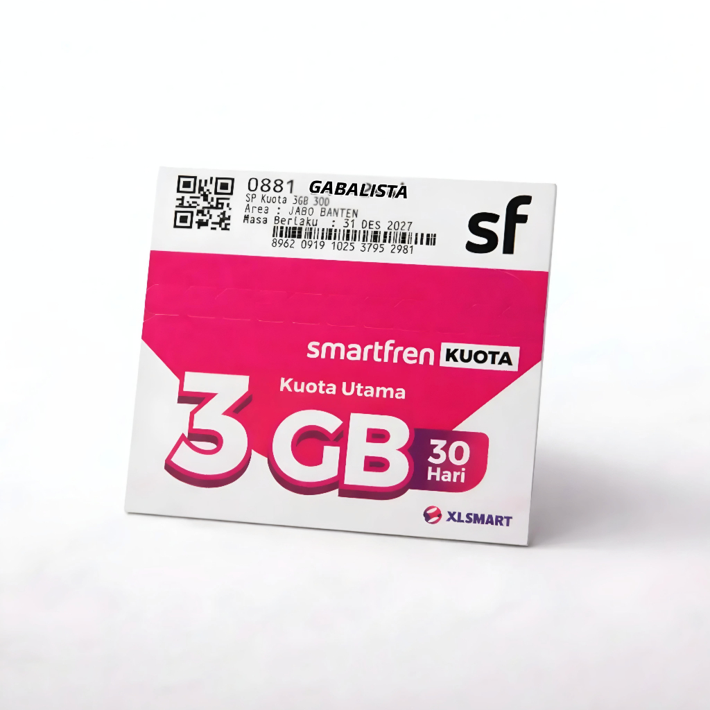 #F3a Nomor Cantik smatfren 11 Digit Kuota 3GB Kartu Perdana Prabayar XLSMART 4G/5G