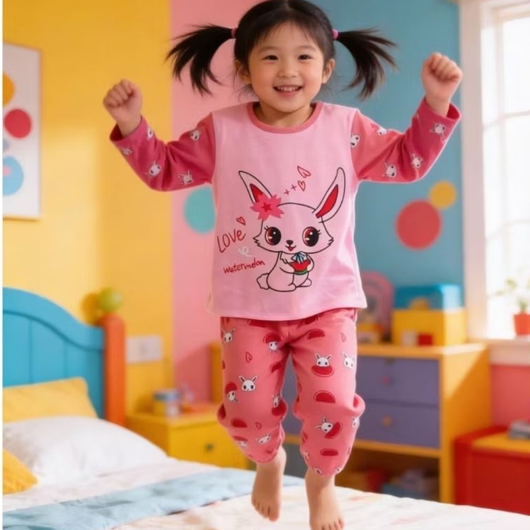 Baju Tidur Anak-Anak / Setelan Anak / Setelan Tidur Anak / Setelan Celana Panjang / Fashion Anak Per