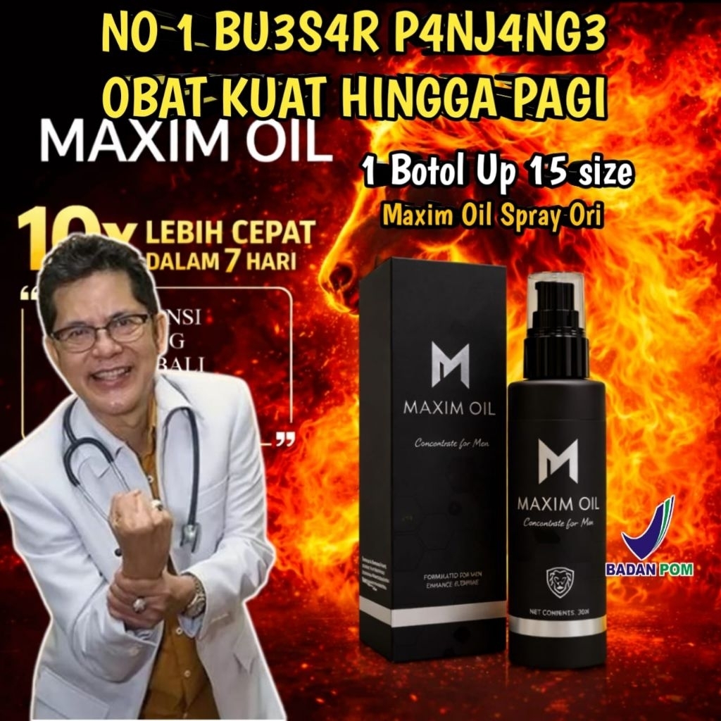 Maxim Oil Spray No1 pembesar kelamin laki laki obat kuat pria tahan lama asli original bpom